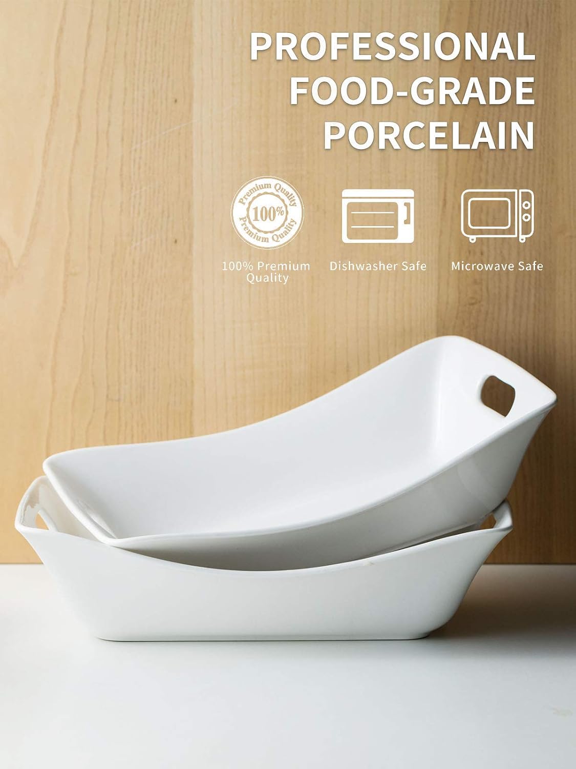 Large Serving Bowls with Handles, Serving Dishes For Entertaining