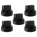 WB03X24759 Stove Knobs Replacement for GE Parts JGB720DEJ1BB JGB700DEJ5BB JGB700DEJ3BB Cooktop Range Oven Black Plastic Surface Burner Control 5 Pcs