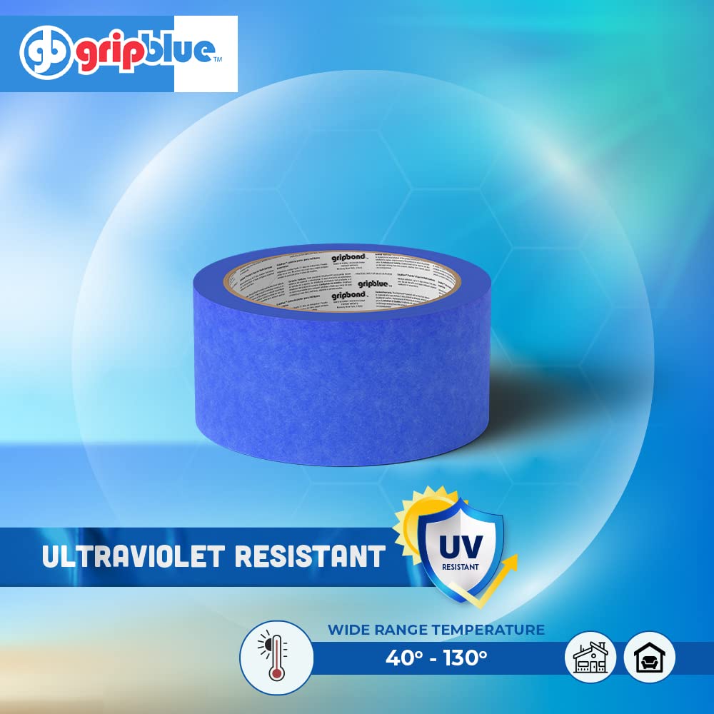 Professional-Grade Blue Painters Tape 2 Inch Wide, 1 Roll