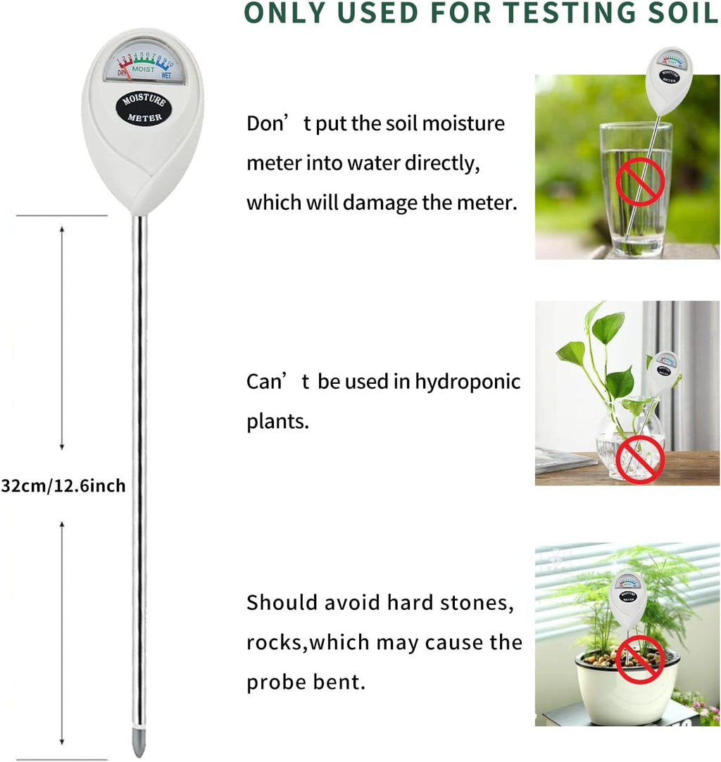 Soil Moisture Meter, Long Probe Soil Moisture Monitor for House Plants, Soil Hygrometer Moisture Sensor for Indoor &