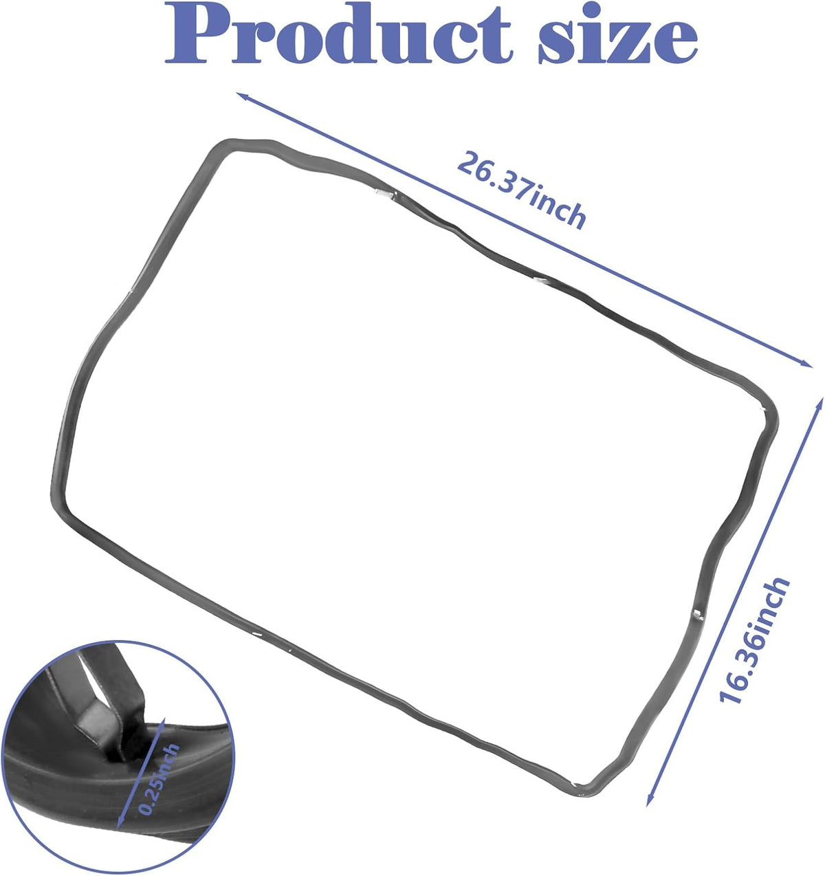W10535778 WPW10535778 Range Oven Door Seal Gasket Fits for Whirlpool