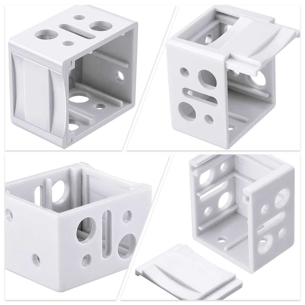 8 Pcs 1 Inch Mini Blind Bracket Replacement Plastic Headrail Mounting
