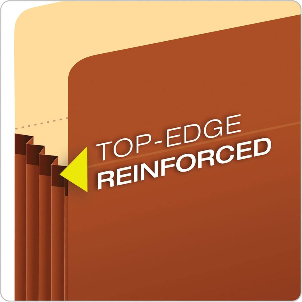 Expanding File Pockets, Letter Size, 5.25" Expansion, Reinforced with DuPont Tyvek Material, Redrope, 10 per Box