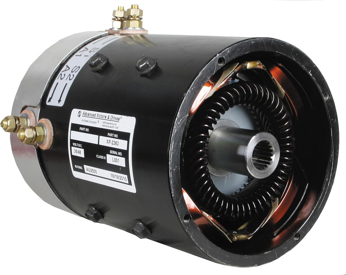 Performance Plus Carts AMD Series Wound Torque Motor for EZGO Golf Cart | 36V-48V Performance Motor | Compatible with 1988-1994 Marathon & 1994.5-2009 TXT Models with Series Electrical System