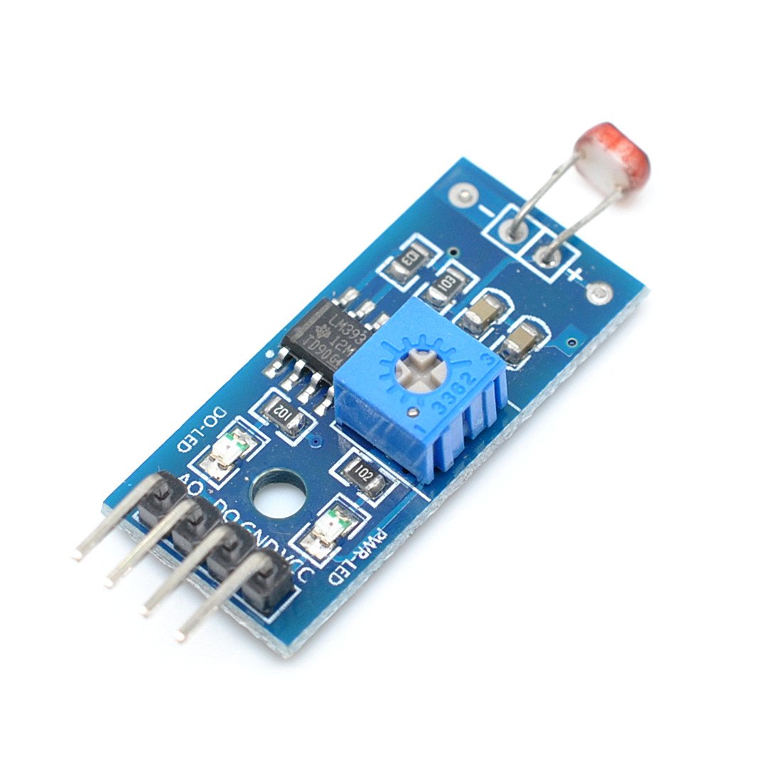 Oiyagai 5-Pack LM393 Photoresistor LDR Light Sensor Module 4-Pin