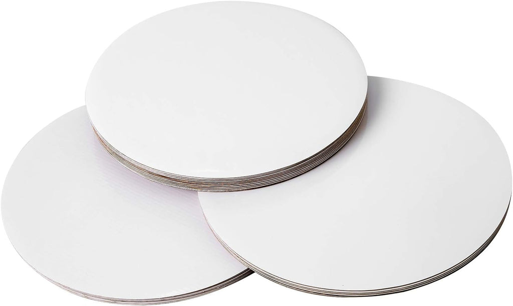 [25pcs] 10" White Cakeboard Round,Disposable Cake Circle Base Boards Cake Cardboard Pizza Plate platter 10 inch,Pack