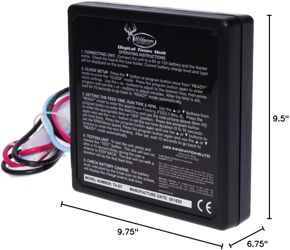 Trophy Hunter 12V Digital Feeder Kit | Weather-Resistant Durable Easy-to-Use Digital Power Control Unit for Hunting