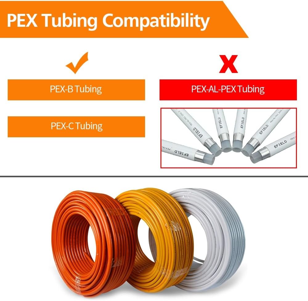6 Pack 3/4" × 1/2" Brass PEX straight Coupling Fittings