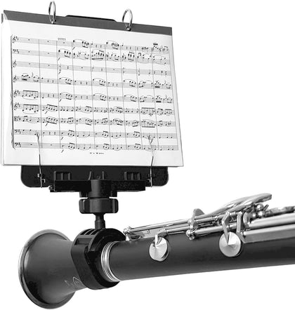 Adjustable Clarinet Lyre TC10C with Flip Folder for Marching Band | Clarinet-mounted design, adjustable viewing angle