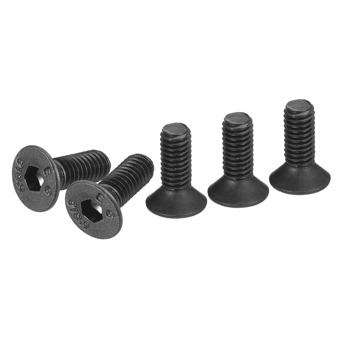 DTGN M3-0.5x8mm Flat Head Socket Cap Screws, 100 Pack Hex Socket Flat Head Screws Carbon Steel Black Oxide, Full Thread, Countersunk Bolts