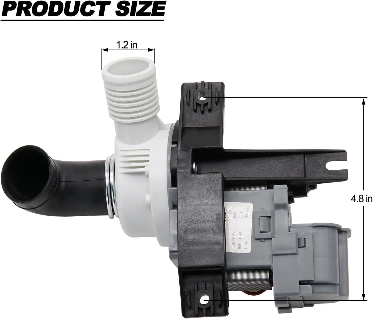 WTW6800WW1 WTW6600SW2 WTW6200VW0 WTW6700TW1 Washer Drain Pump for Whirlpool