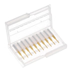 uxcell 10Pcs 1.3mm Titanium Coat Carbide End Mill Engraving Milling Cutter CNC Router Bits for PCB Machine, 1/8" Shank