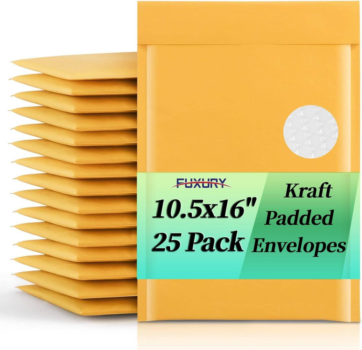Kraft Bubble Mailer 10.5X16" 25 Pack Padded Envelope Usable 10.5X15"