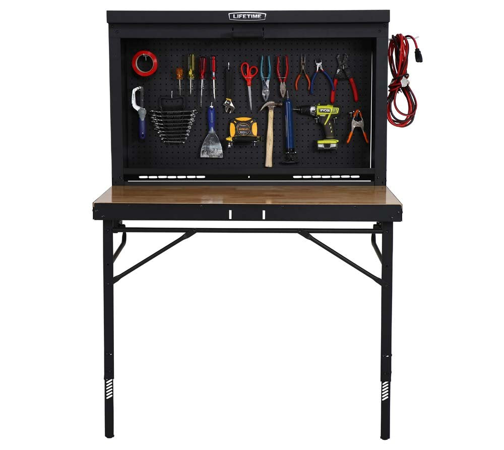Products Wall Mounted Work Table, 4', Wood Varnish (80421)