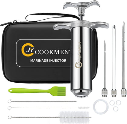 Meat Injector Syringe 2-oz Marinade Flavor Barrel 304 Stainless Steel