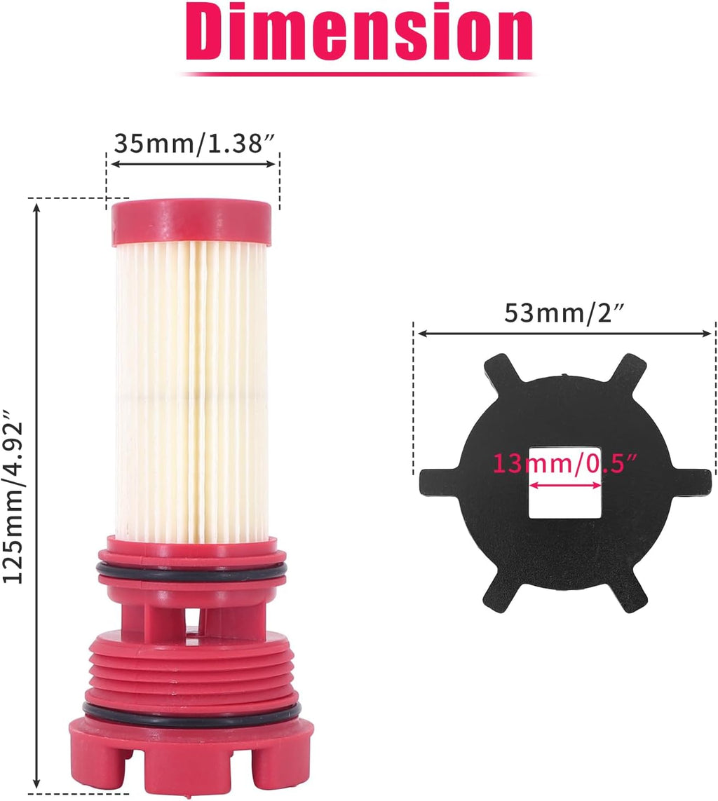 2Pcs Fuel Filter w/Removal Tool for Mercury Optimax Verado Outboard