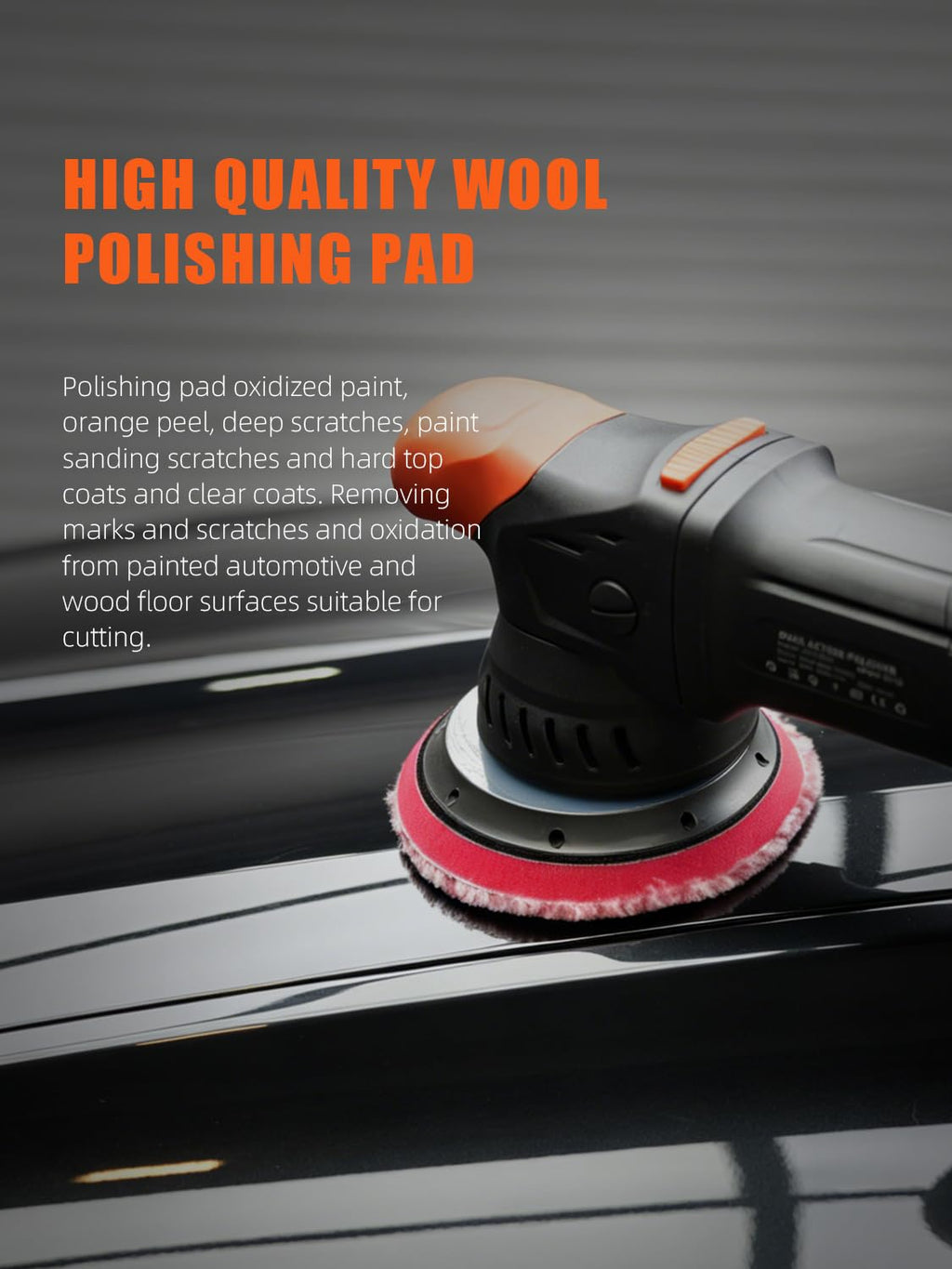 Wool Polishing Pads, 2Pcs 5 Inch (125mm) Wool Cutting Pad, Short Hair Wool Buffing and Polishing Pad Set, Wool