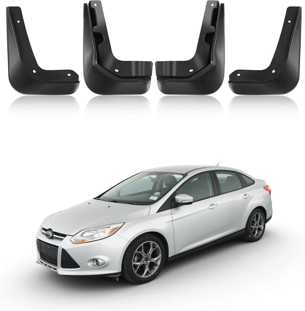 Mud Flaps Splash Guards 4PCS Front & Rear Side Mud Guards Compatible with Ford Focus 2012-2016 Without OEM Fender Flares
