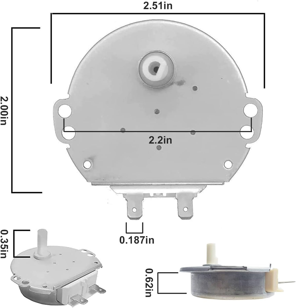 [6549W1S011B Motor OEM Mania] 6549W1S011B Microwave Turntable Motor Replacement Compatible with LG Microwave, AC21V 50/60Hz 3.0W 2.5/3 RPM Replacement Part