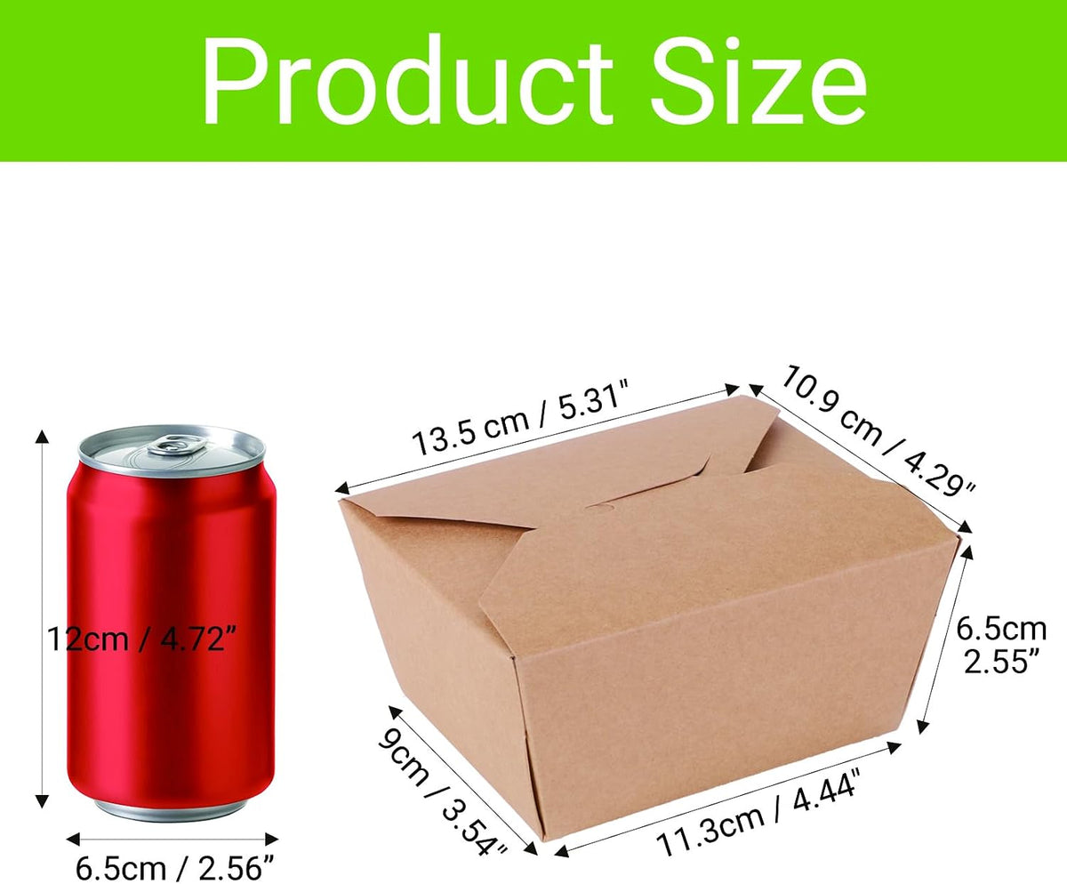 27oz Paper to Go Boxes for Food, 50 Pack Kraft Paper Take Out box