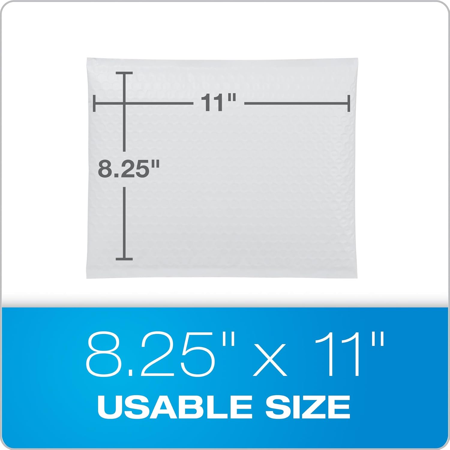 Bubble Mailers, 8.5 x 11 Shipping Envelopes, Water Resistant White Poly Padded Envelopes, Redi-Strip Peel Off