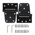 3-1/2 Inch Self Closing Gate Hinges, Spring T Hinges, Black, 2 Pack