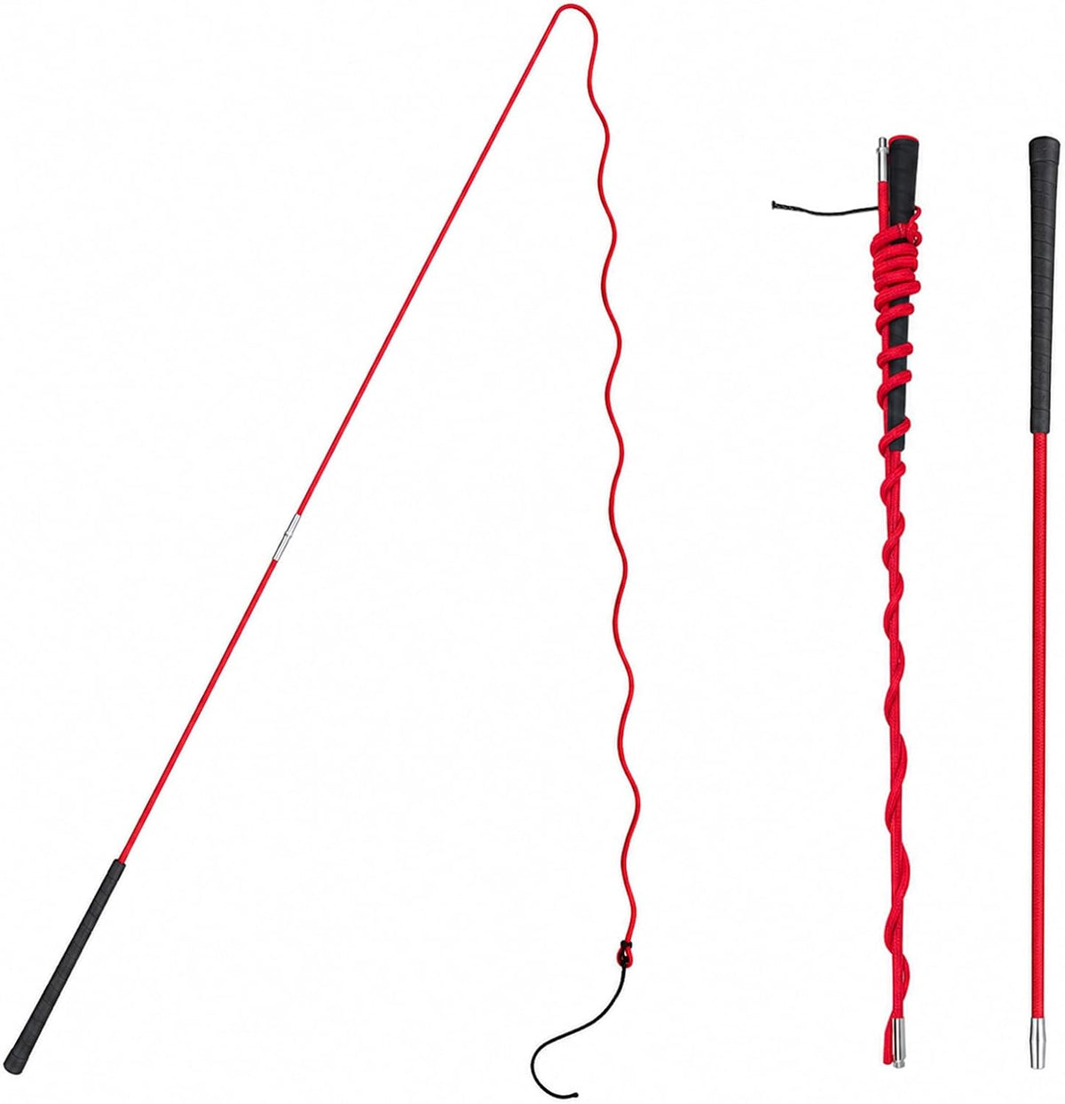 Horse Lunge Whip for Training,5.9 Feet Long Stick with 6.3 Feet Drop, Detachable in 2 Sections – Equestrian Riding &