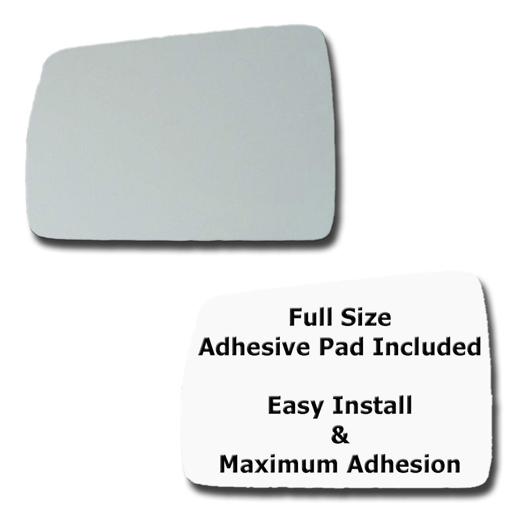 Driver Side Mirror Replacement Glass + Full Pad for 84-96 Jeep Cherokee