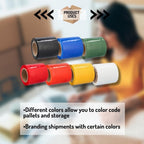 PSBM Dark Red Mini Stretch Wrap with Handle 5" x 1000' 80 GA 12 Rolls
