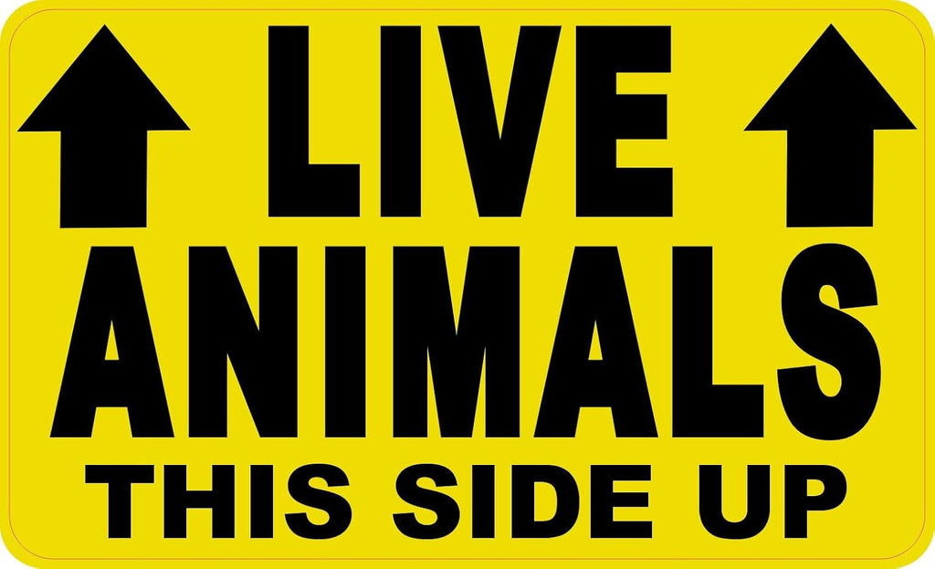 Live Animals This Side Up with Arrows Vinyl Sticker