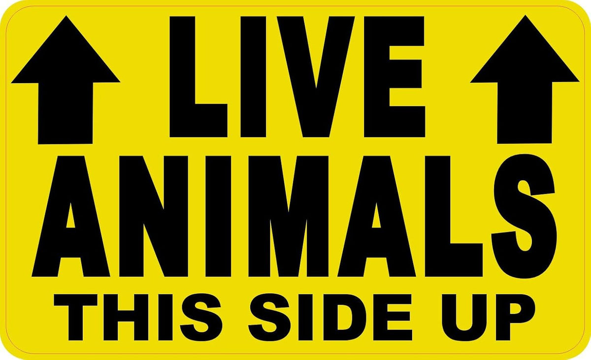Live Animals This Side Up with Arrows Vinyl Sticker