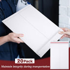 20 Pcs 13 x 17.75 Inch Large Rigid Mailer, White