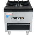 18" Heavy-Duty Natural Gas Stock Pot Stove | Countertop Hot Plate Range for Restaurant Catering | (1) Burner, 110,000