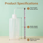 2 Pack 17oz Empty Clear Squeeze Wash Bottles with Narrow Mounth