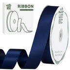 Double Faced Navy Blue Satin Ribbon 60 Yards 1 inch