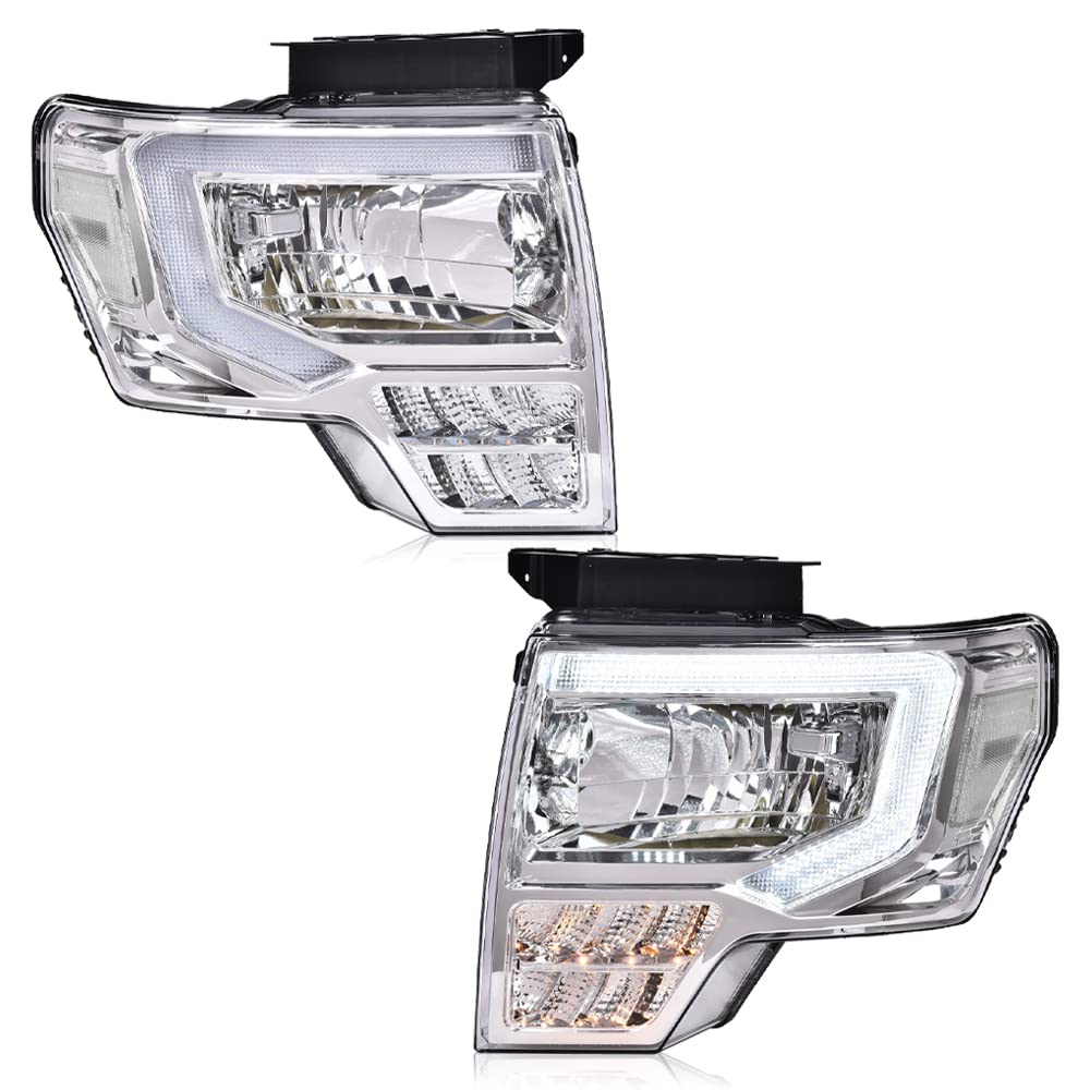 LED Front Headlight Assembly Fit Ford F150 2009-2014