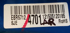 OEM Replacement for LG Range Control EBR57124701