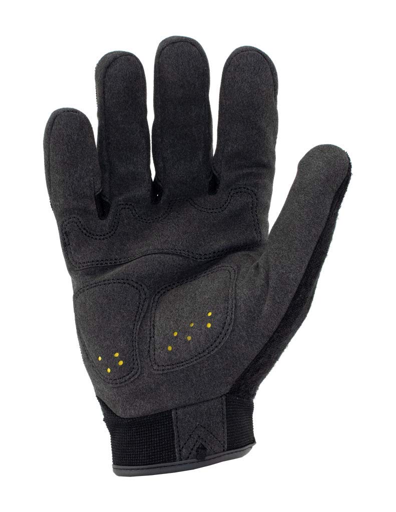 X-Large Black Touchscreen Command Impact Work Gloves, Hand Safety, Anti-Vibration Reducing Pads, Sweat Management