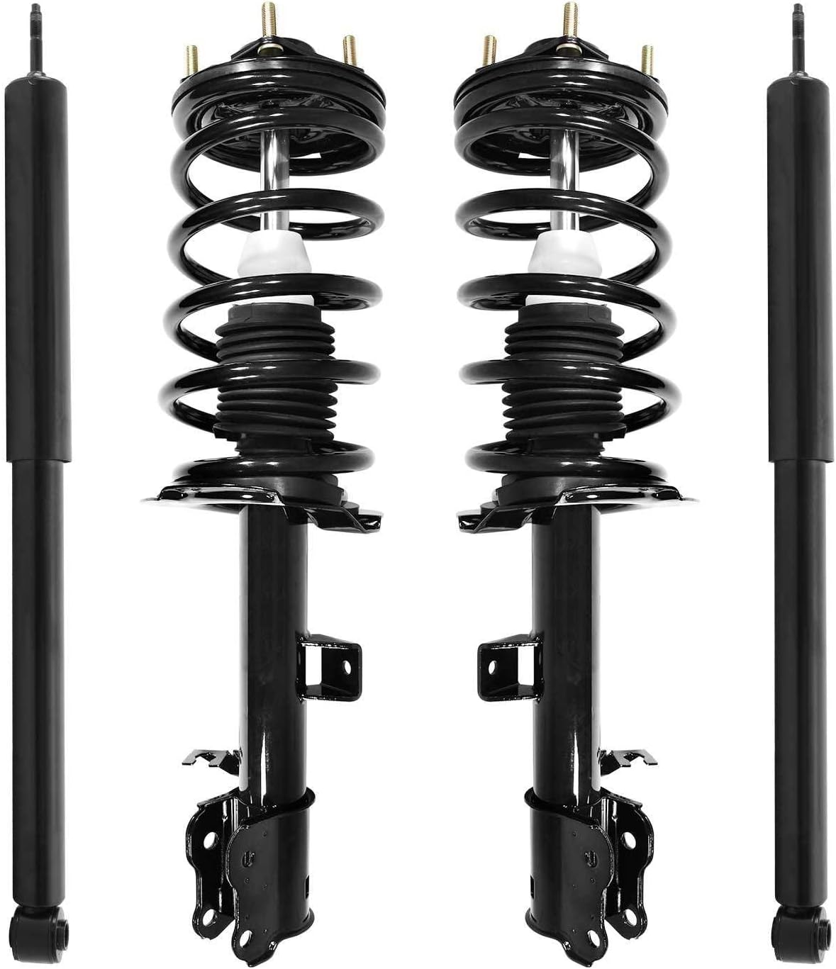 COMPLETESTRUTS - Front Complete Strut Assemblies with Coil Springs and Rear Shock Absorbers Replacement for 2008-2012 Ford Escape - Set of 4