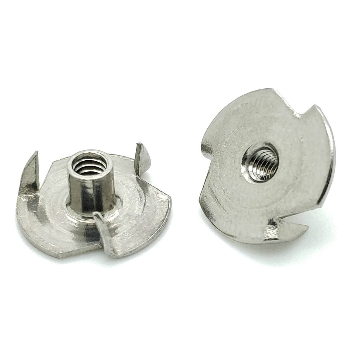 BCP Fasteners #8-32 x 1/4" Stainless Steel 3-Prong Tee Nuts, 25 Pack