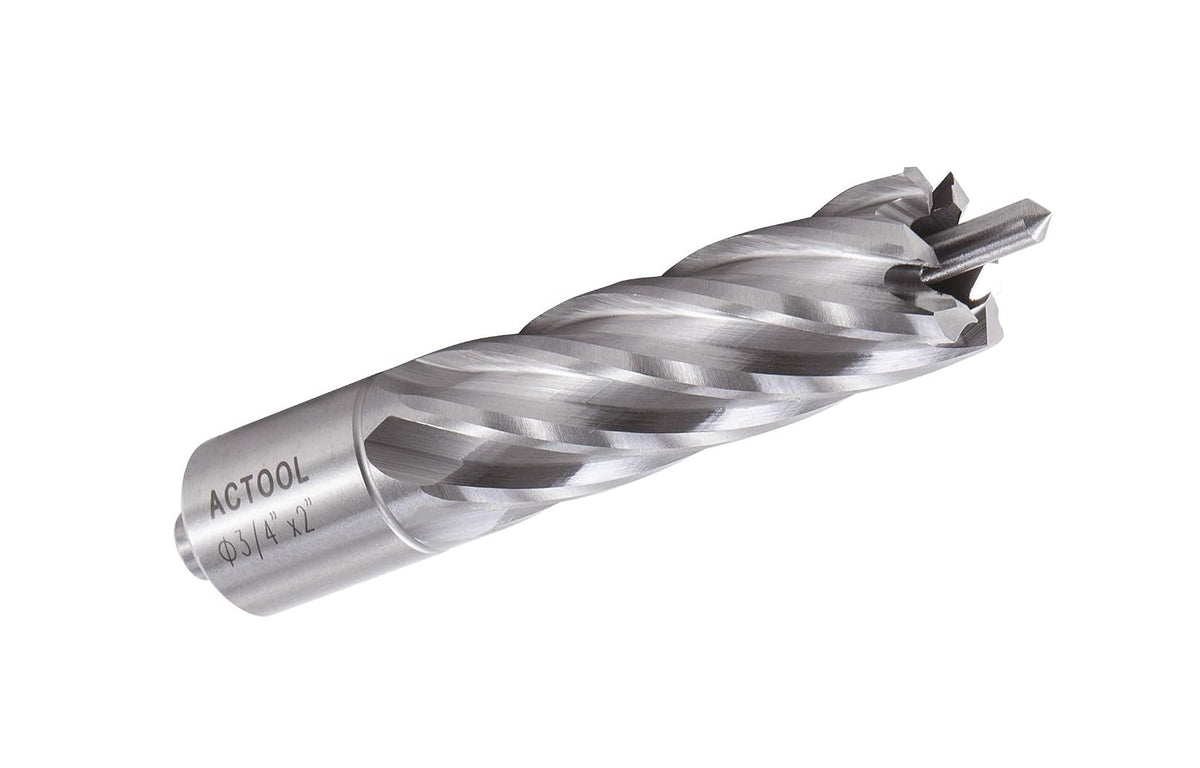 3/4" Diameter × 2" Depth of Cut HSS ANNULAR Cutter with 3/4'' Weldon Shank