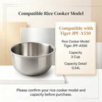 Rice Cooker Inner Pot 3 Cup Compatible with Tiger JPF-A550 Rice Maker
