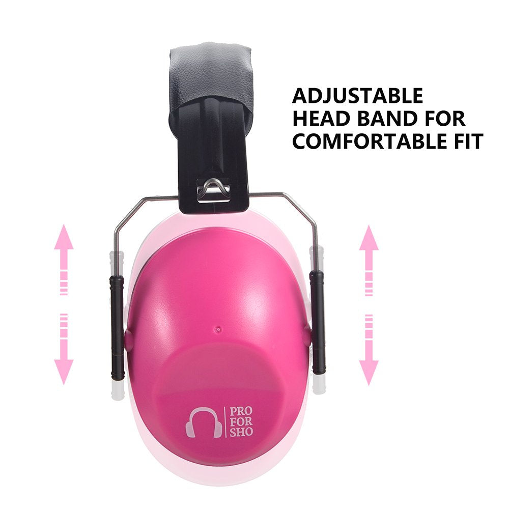 34dB NRR Ear Protection, Noise Reduction Ear Muffs - Pink