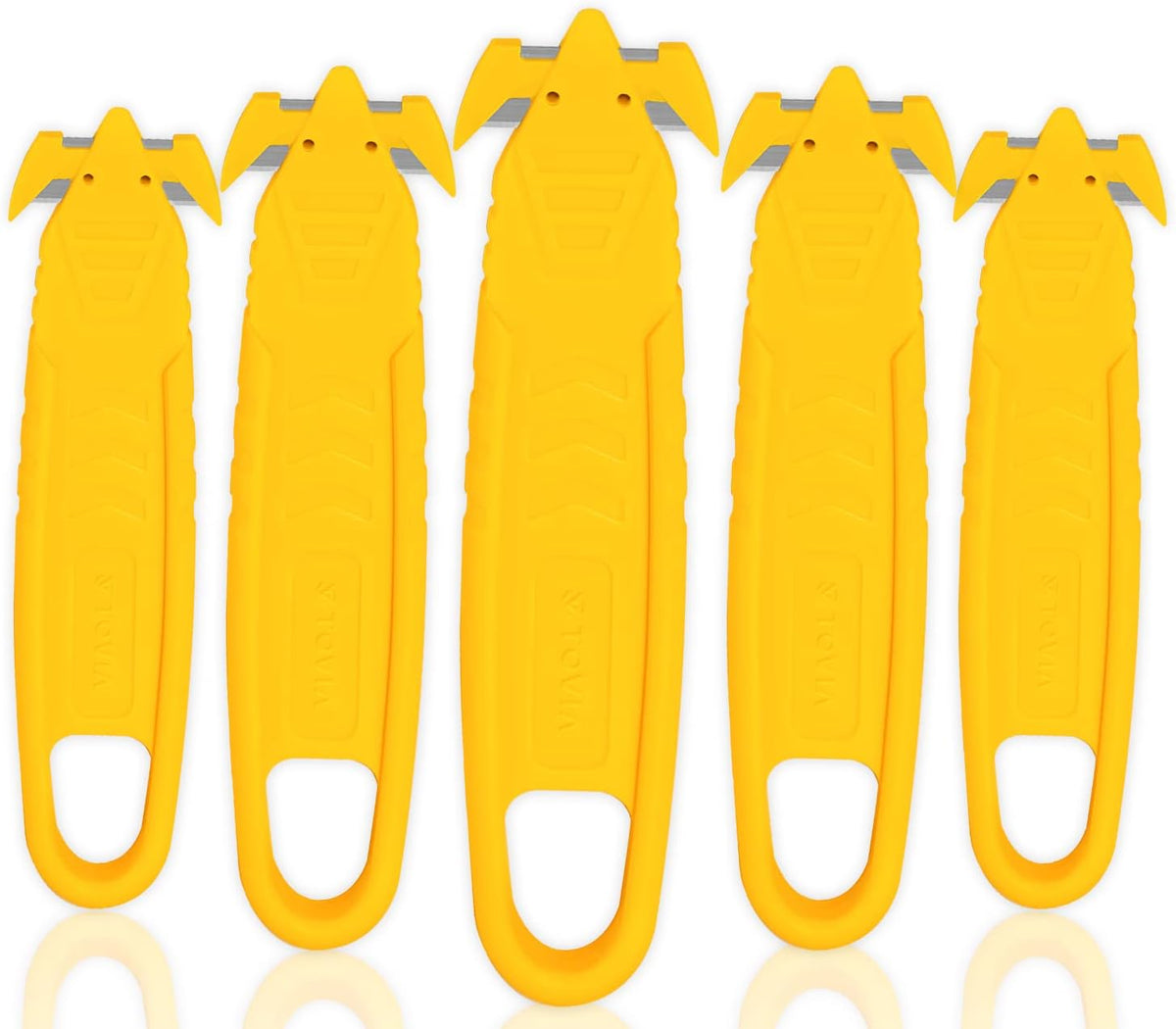 Safety Box Cutter Hidden blade 5 Pcs Tape Cutter Safety Knife