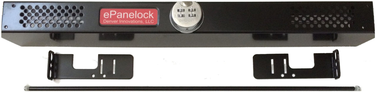 1U Rack-mount Security Cover PLUS Cable Management - 10K Combination Locking Panel for Physical Security/Access