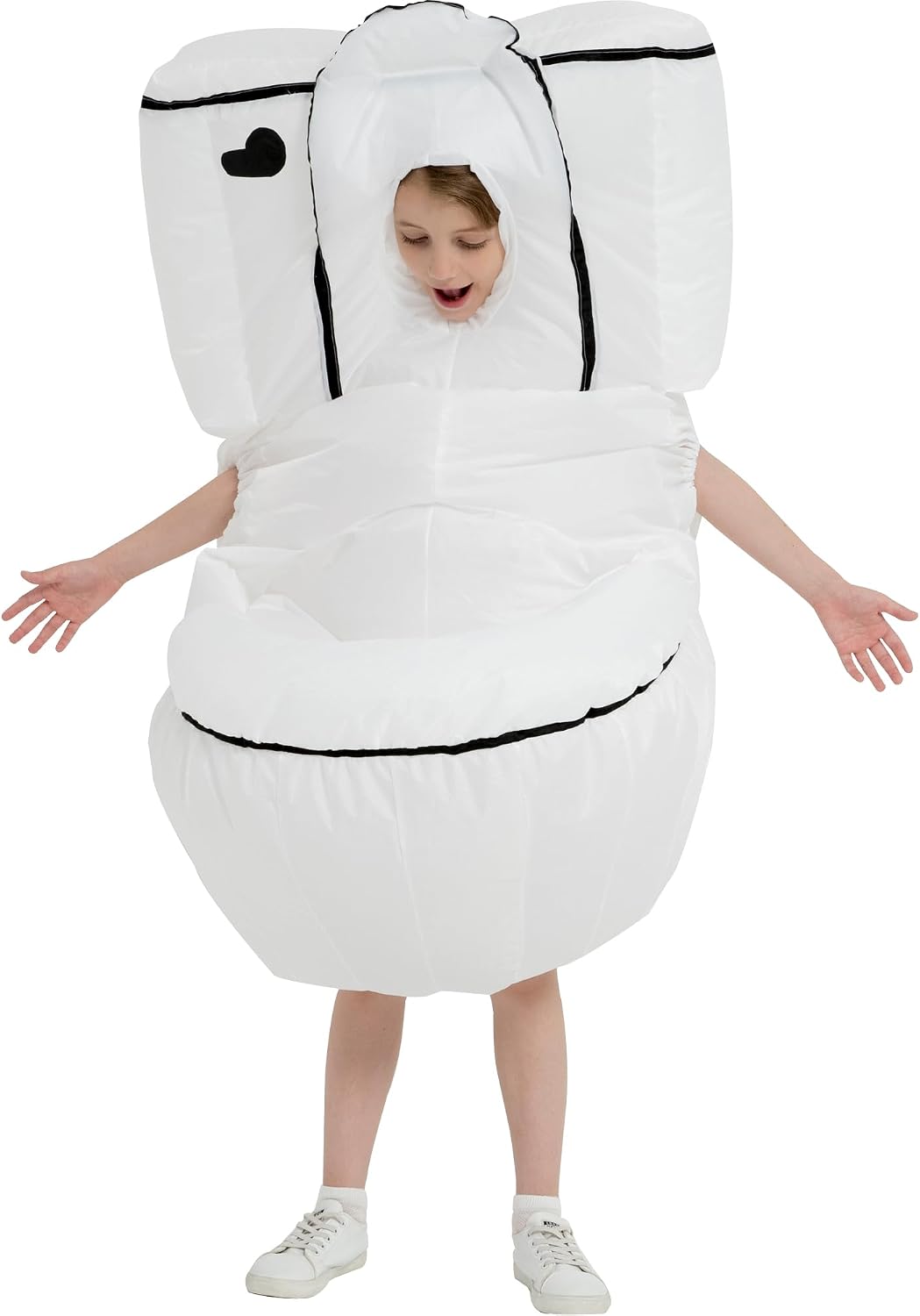 Halloween Inflatable Costume Kids,Blow Up Toilet Suit Boys Girls