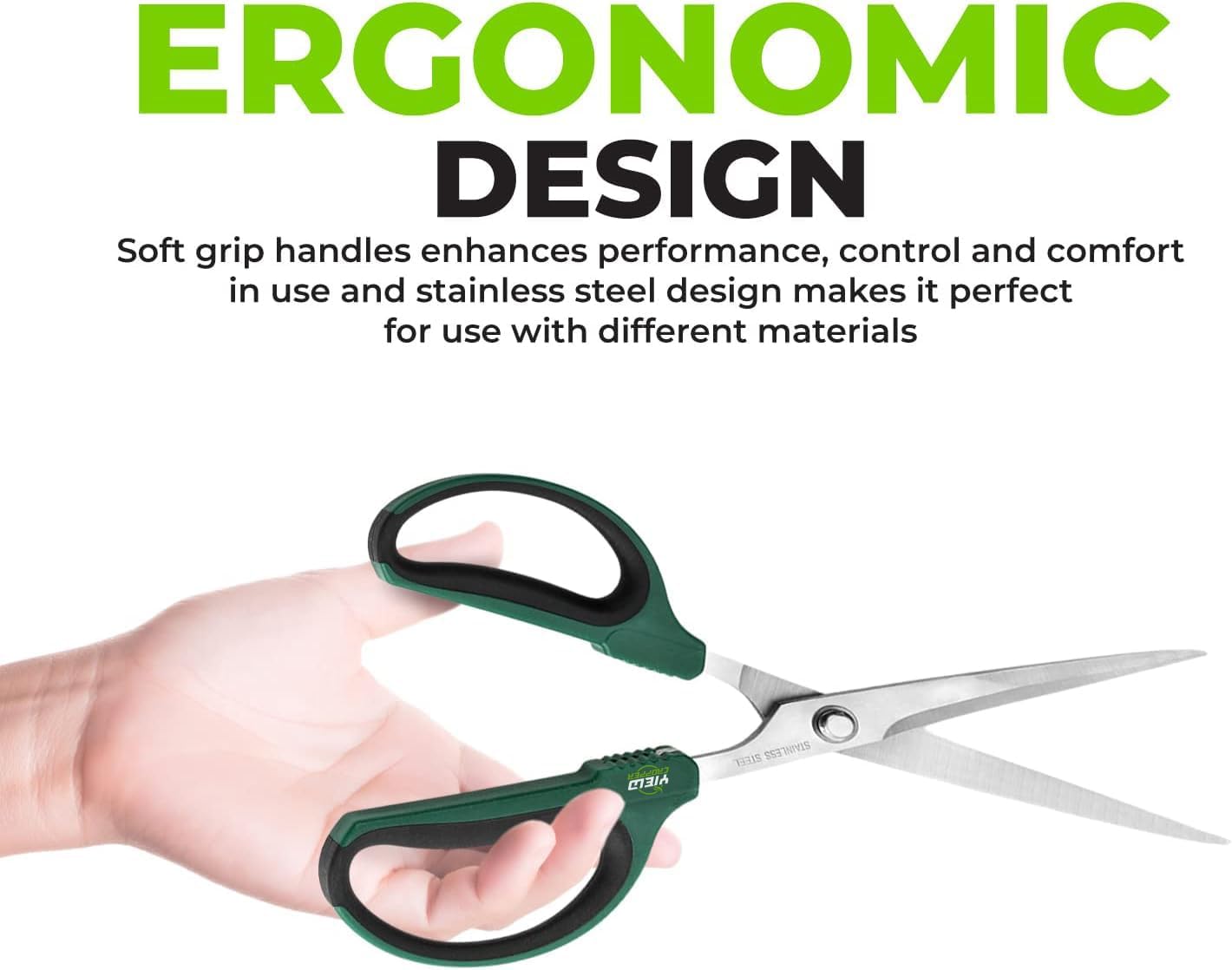Hydroponic 2-Pack Bonsai Scissors and Plant Trimming Shears Set - Stainless Steel Pruning Shears for Indoor