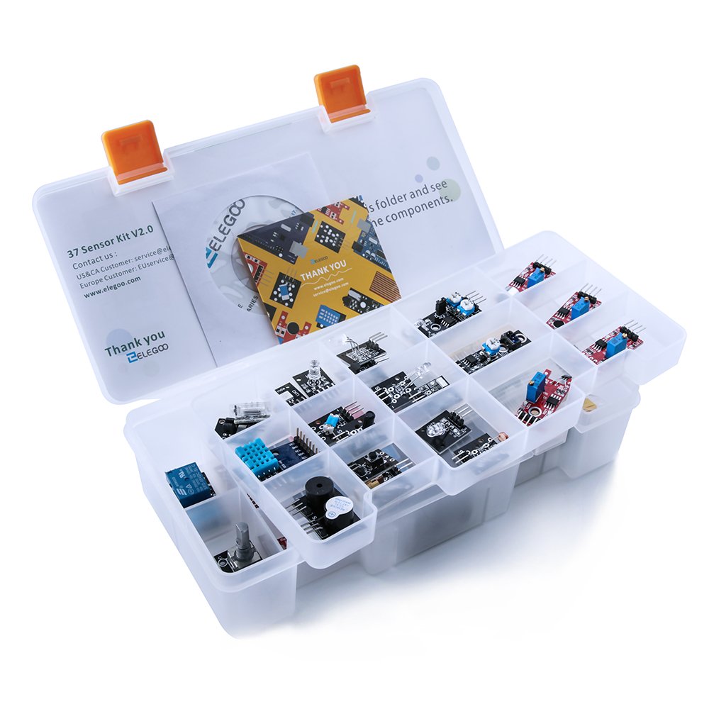 ELEGOO UNO Project Super Starter Kit & ELEGOO Upgraded 37 in 1 Sensor Modules Kit