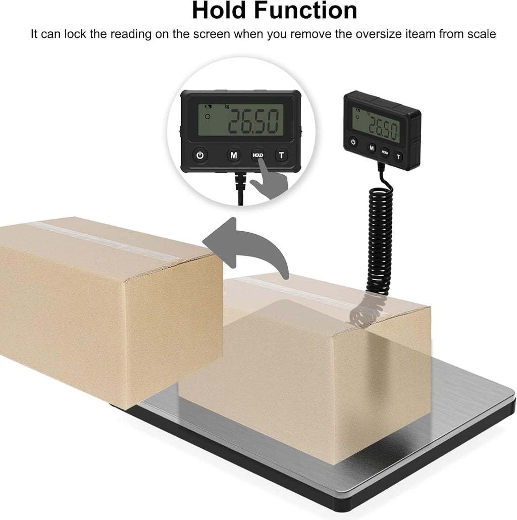 Shipping Scale 440lb, Digital Postal Scale with Hold and Tare Funtion | Postage Scale for Packages Luggage Post