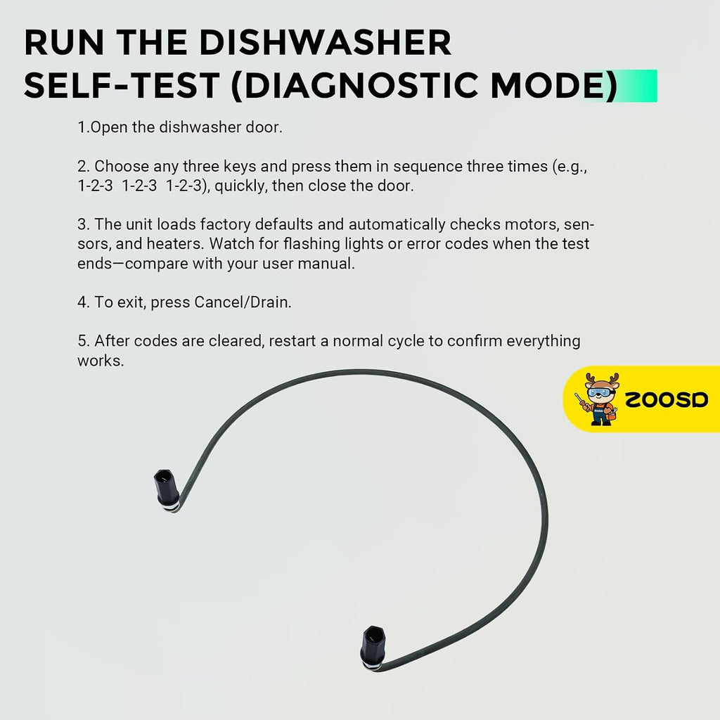 WDF520PADM9 WDF520PADM7 WDP540HAMZ Dishwasher Heating Element for Whirlpool